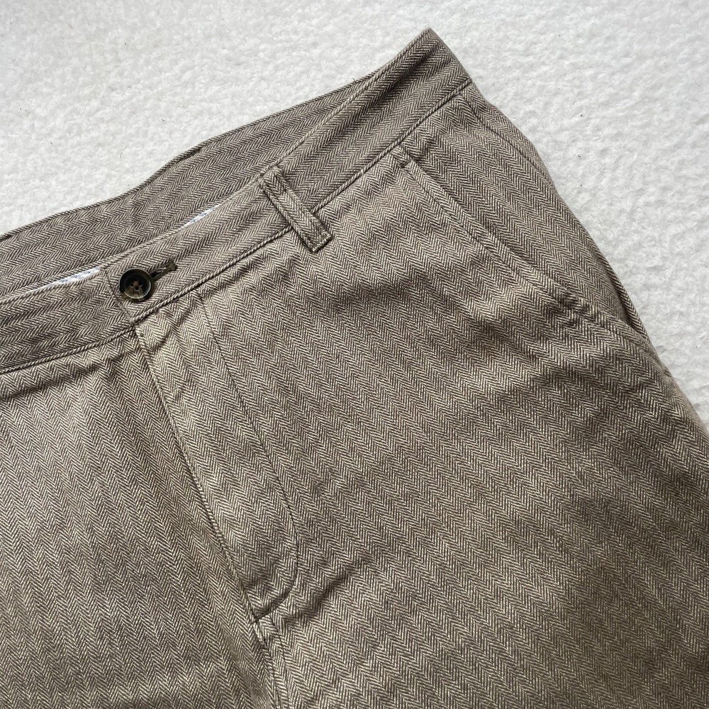 Brooks Brothers‎ Pants Mens 34x26 (Tag 33x32) Herringbone Brown Soft Preppy Hem